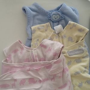 3 sleep swaddle sacks - Halo and Kiddopotamus